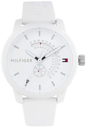 Tommy Hilfiger Denim Analog White Dial White Rubber Strap Watch for Men - 1791481 Buy Now By Tommy Hilfiger
