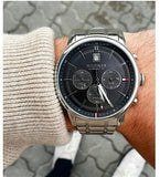Tommy Hilfiger Kyle Chronograph Grey Dial Silver Steel Strap Watch for Men - 1791632 Buy Now By Tommy Hilfiger
