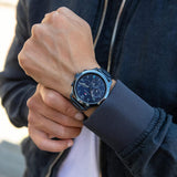 Tommy Hilfiger Asher Chronograph Blue Dial Blue Steel Strap Watch For Men - 1791853 Buy Now By Tommy Hilfiger