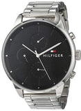 Tommy Hilfiger Chase Quartz Black Dial Silver Steel Strap Watch For Men - 1791485 Buy Now By Tommy Hilfiger