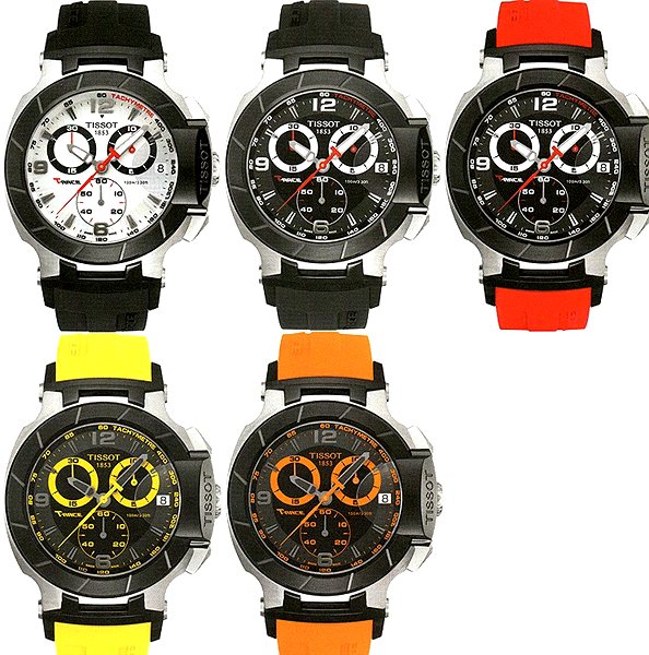 Tissot T Race Chronograph White Dial Black Rubber Strap Watch for Men - T048.417.27.037.00 Buy Now By Tissot