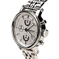Fossil Boyfriend Chronograph Silver Dial Silver Steel Strap Watch for Women - ES2198 Buy Now By Fossil