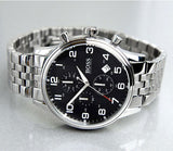 Hugo Boss Aeroliner Chronograph Black Dial Silver Steel Strap Watch For Men - 1512446 Buy Now By Hugo Boss
