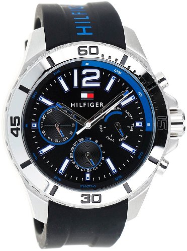 Tommy Hilfiger Sport Multifunction Black Dial Black Rubber Strap Watch for Men - 1791143 Buy Now By Tommy Hilfiger