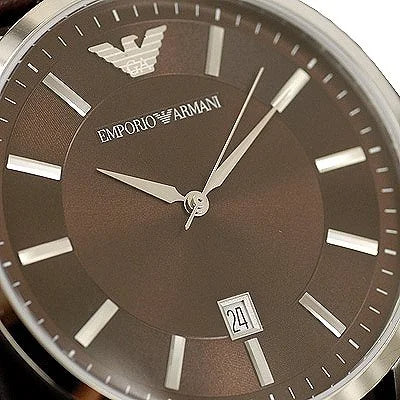 Emporio Armani Renato Classic Brown Dial Brown Leather Strap Watch For Men - AR2413 Buy Now By Emporio Armani