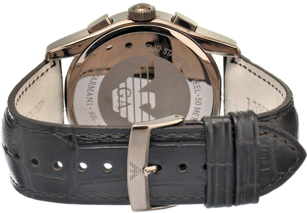 Emporio Armani Valente Classic Brown Dial Brown Leather Strap Watch For Men - AR1609 Buy Now By Emporio Armani