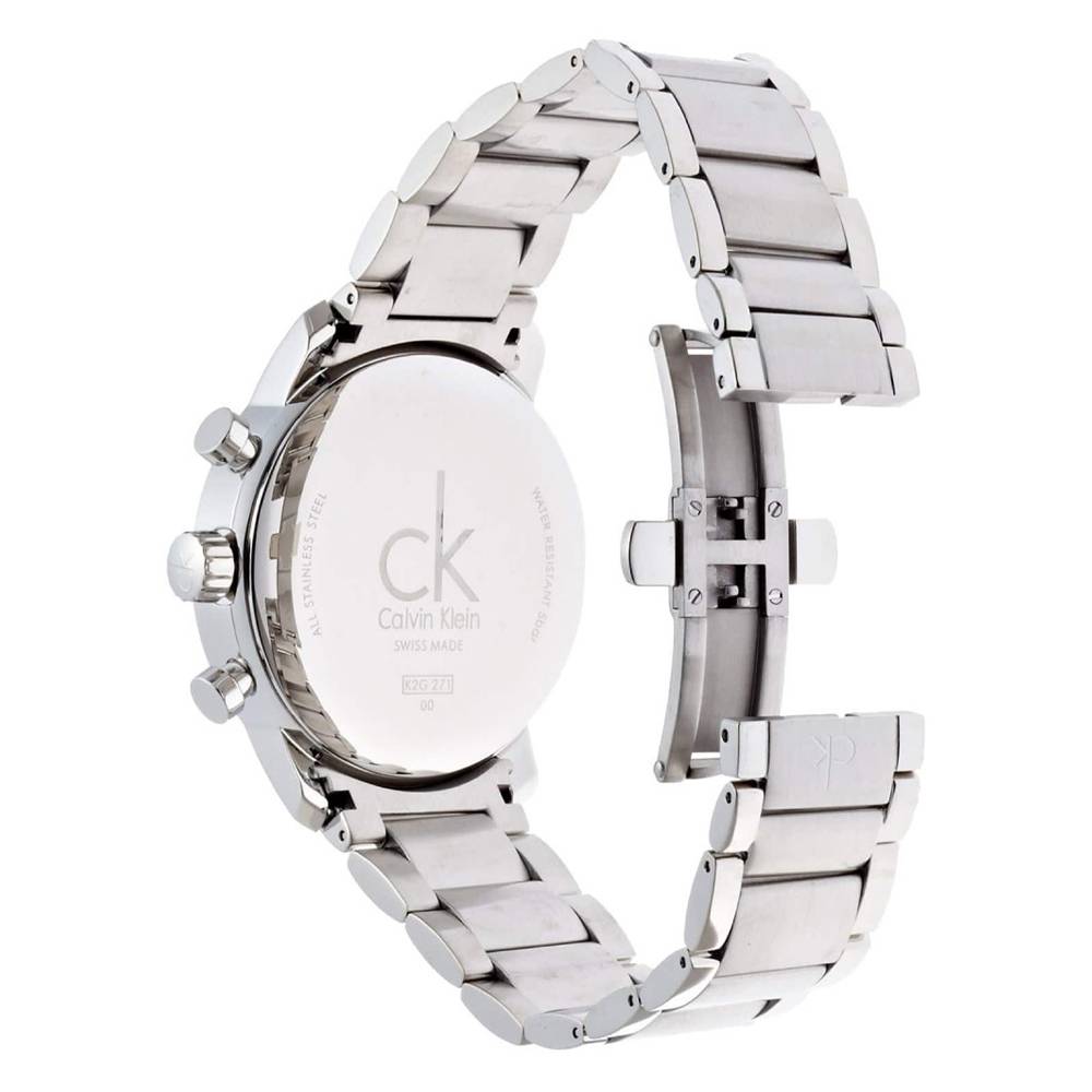 Calvin Klein City Chronograph Black Dial Silver Steel Strap Watch for Men - K2G2714X Buy Now By Calvin Klein
