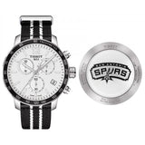 Tissot Quickster Chronograph NBA San Antonio Spurs Edition White Dial Two Tone NATO Strap Watch for Men - T095.417.17.037.07 Buy Now By Tissot