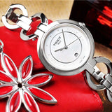 Tissot T Trend Flamingo Mother of Pearl Dial Silver Steel Strap Watch for Women - T094.210.11.116.00 Buy Now By Tissot