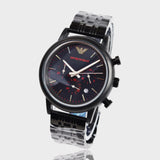 Emporio Armani Luigi Chronograph Black Dial Black Rubber Strap Watch For Men - AR11024 Buy Now By Emporio Armani
