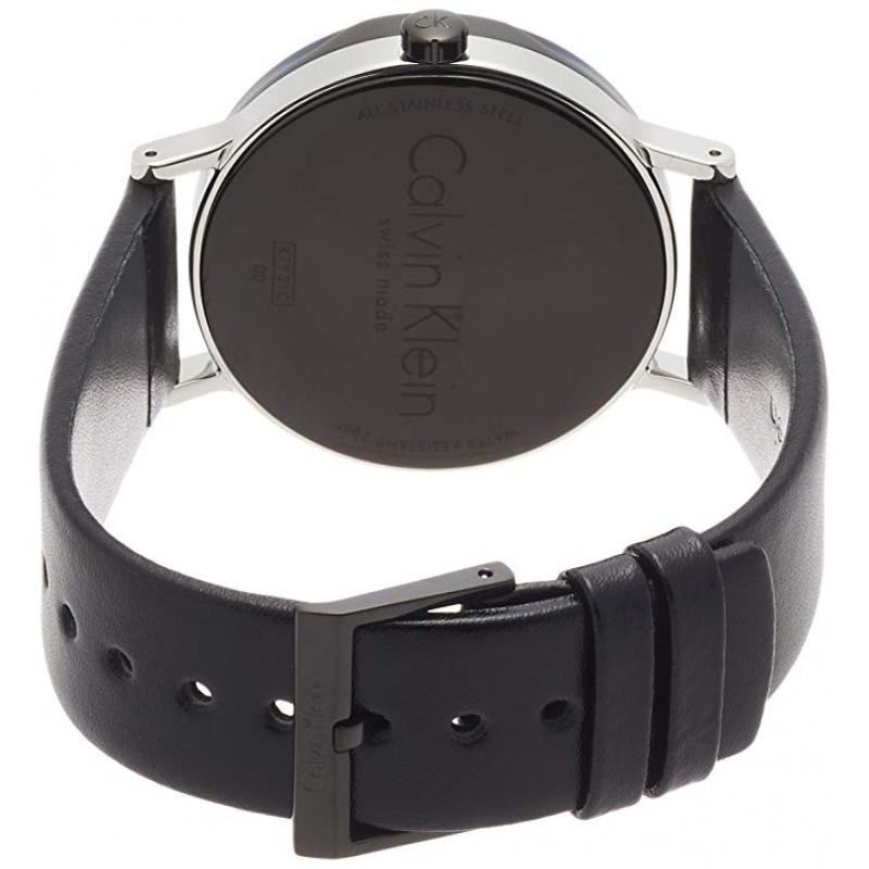 Calvin Klein Boost White Black Dial Black Leather Strap Watch for Men - K7Y21CCX Buy Now By Calvin Klein