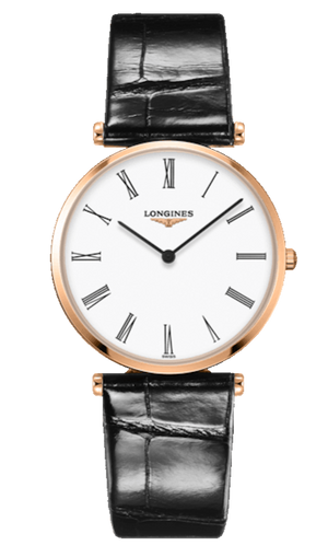 Longines La Grande Classique De Longines White Dial Black Leather Strap Watch for Women - L4.755.1.91.2 Buy Now By Longines