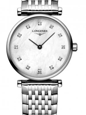 Longines La Grande Classique Diamonds White Dial Silver Steel Strap Watch for Women - L4.209.4.87.6 Buy Now By Longines