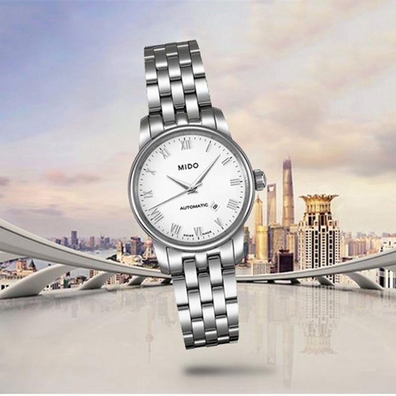 Mido Baroncelli III Automatic Silver Dial Silver Steel Strap Watch For Women - M7600.4.10.1 Buy Now By Mido