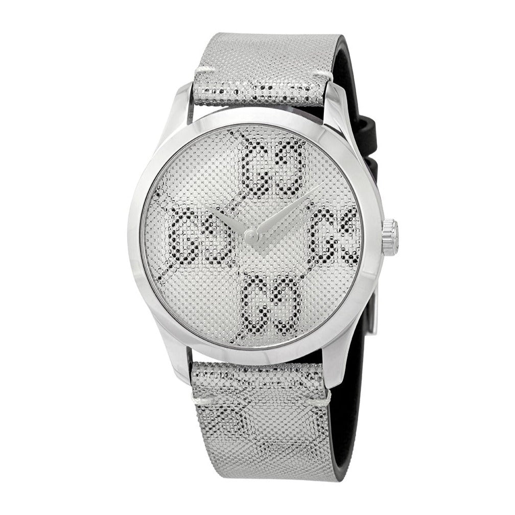 Gucci G Timeless Quartz Grey Dial Grey Leather Strap Watch For Men - YA1264058 Buy Now By Gucci