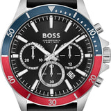 Hugo Boss Troper Chronograph Black Dial Black Leather Strap Watch For Men - 1514099 Buy Now By Hugo Boss