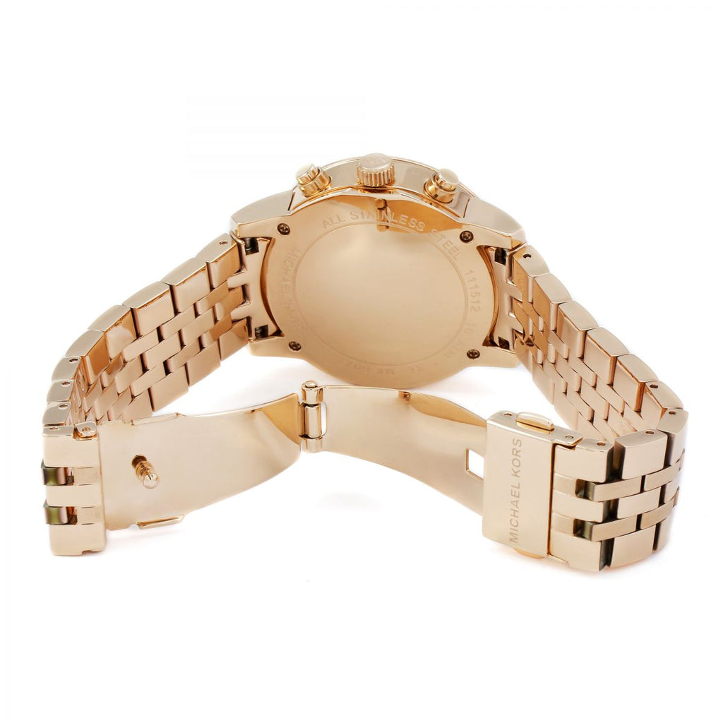 Michael Kors Ritz Chronograph Rose Gold Dial Rose Gold Steel Strap Watch for Women - MK6077 Buy Now By Michael Kors