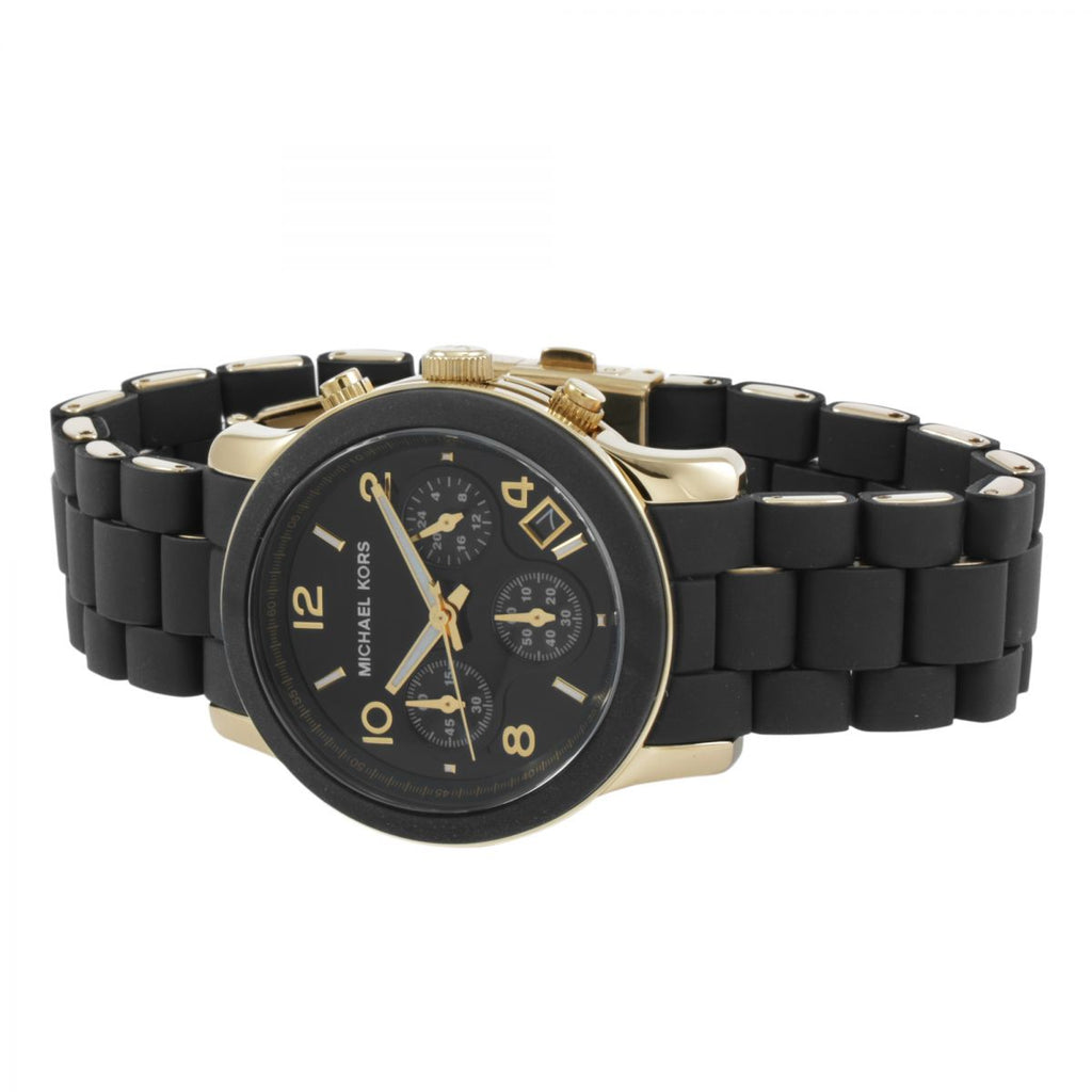 Michael Kors Runway Black Dial Black Silicone Strap Watch for Women - MK5191 Buy Now By Michael Kors