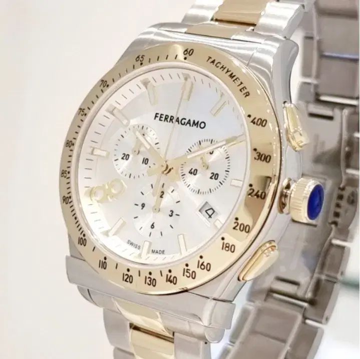 Salvatore Ferragamo 1927 Chrono Silver Dial Two Tone Steel Strap Watch for Men - SFKZ00523 Buy Now By Salvatore Ferragamo