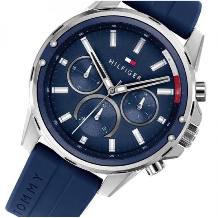 Tommy Hilfiger Mason Blue Dial Blue Rubber Strap Watch for Men - 1791791 Buy Now By Tommy Hilfiger