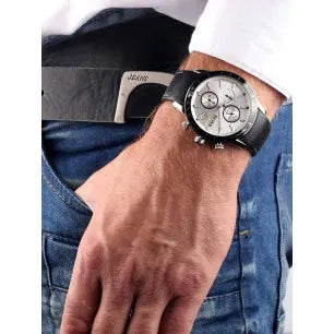 Hugo Boss Rafale Chronograh Quartz White Dial Black Leather Strap Watch For Men - HB1513403 Buy Now By Hugo Boss