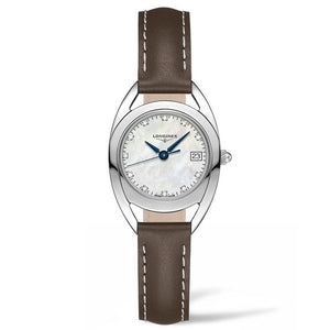 Longines Equestrian Mother of Pearl Dial Brown Leather Strap Watch for Women - L6.136.4.87.2 Buy Now By Longines