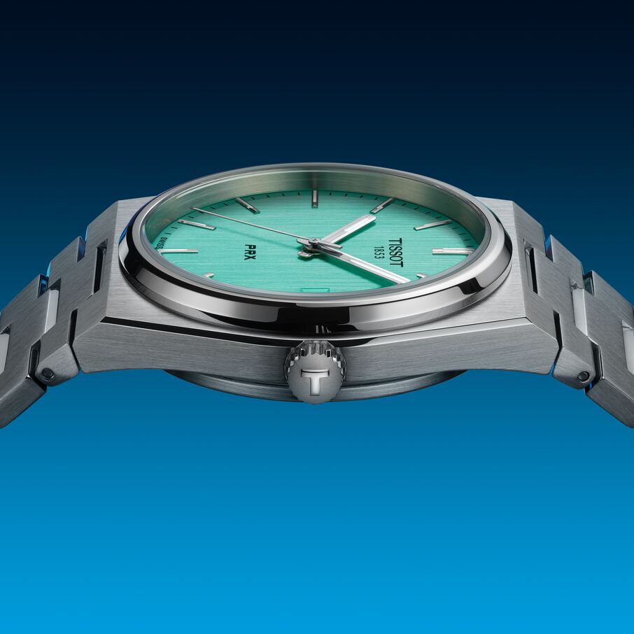 Tissot PRX Powermatic 80 Automatic Mint Green Dial Silver Steel Strap Watch for Men - T137.407.11.091.01 Buy Now By Tissot