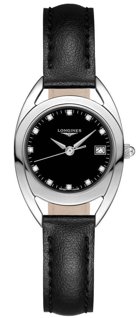 Longines Equestrian Quartz Diamond Black Dial Watch for Women - L6.136.4.57.0 Buy Now By Longines