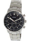 Fossil Goodwin Chronograph Black Dial Silver Steel Strap Watch for Men - FS5412 Buy Now By Fossil