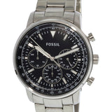 Fossil Goodwin Chronograph Black Dial Silver Steel Strap Watch for Men - FS5412 Buy Now By Fossil
