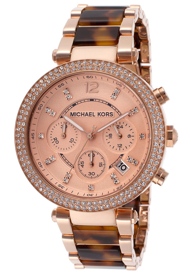 Michael Kors Parker Rose Gold Dial Two Tone Steel Strap Watch for Women - MK5538 Buy Now By Michael Kors