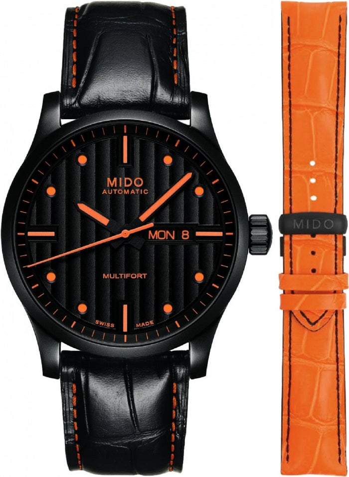 Mido Multifort Automatic Special Edition Black Dial Black Leather Strap Watch For Men - M005.430.36.051.80 Buy Now By Mido
