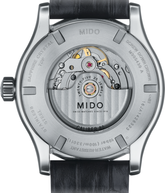 Mido Multifort Automatic Silver Dial Black Leather Strap Watch For Men - M005.430.16.031.80 Buy Now By Mido