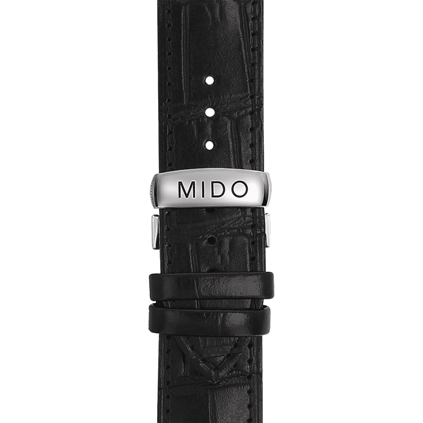 Mido Multifort Automatic Silver Dial Black Leather Strap Watch For Men - M005.430.16.031.80 Buy Now By Mido