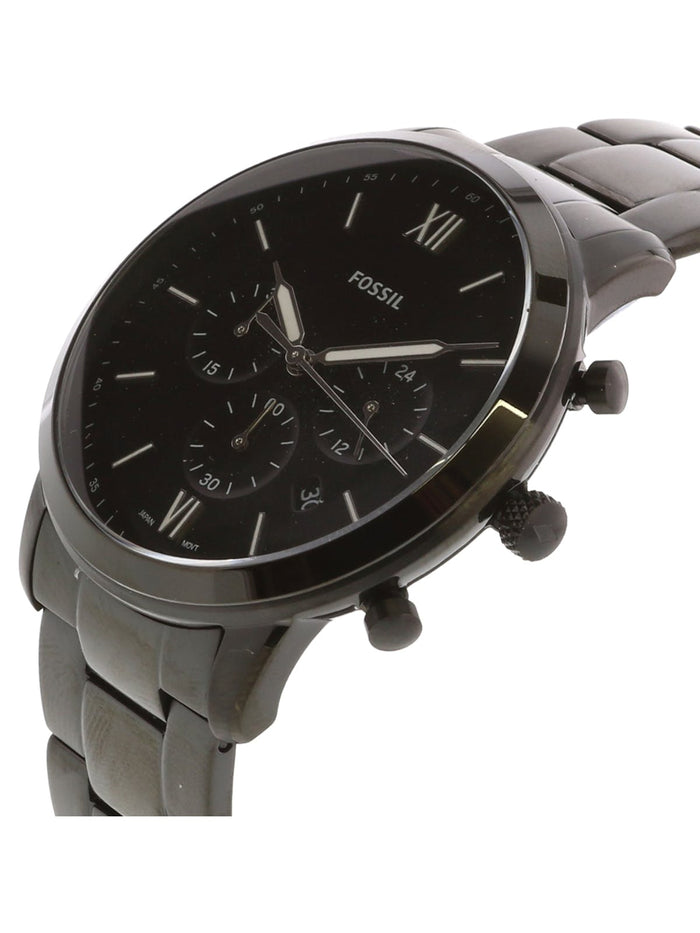 Fossil Neutra Chronograph Black Dial Black Steel Strap Watch for Men - FS5474 Buy Now By Fossil
