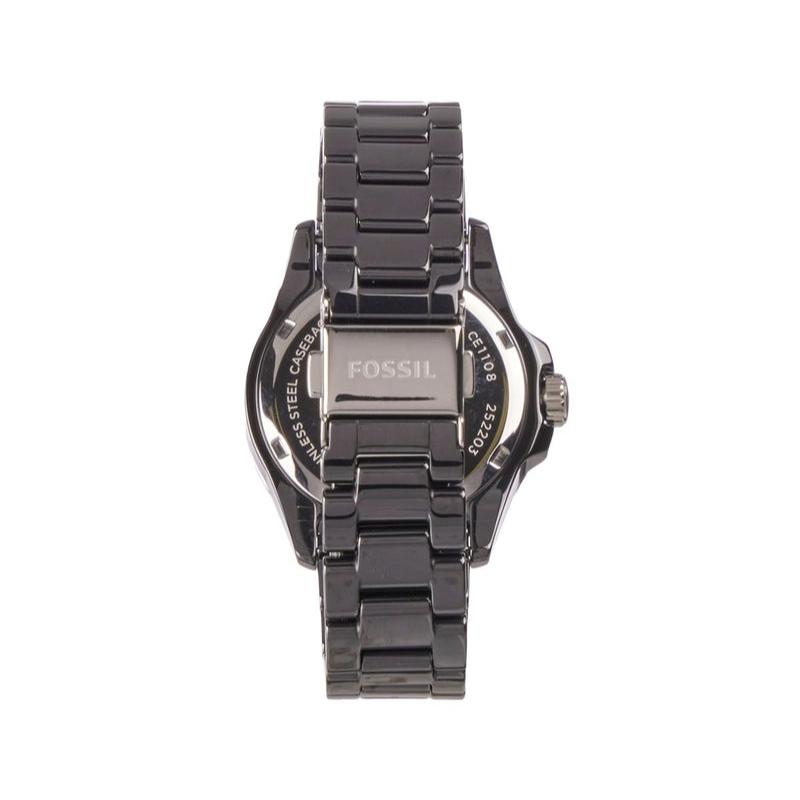 Fossil FB-01 Three-Hand Black Dial Black Ceramic Strap Watch for Women - CE1108 Buy Now By Fossil