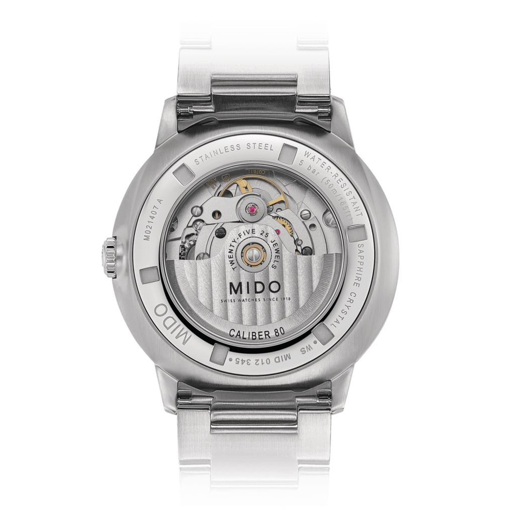 Mido Commander Automatic Gradient Blue Dial Silver Steel Strap Watch For Men - M021.407.11.411.01 Buy Now By Mido