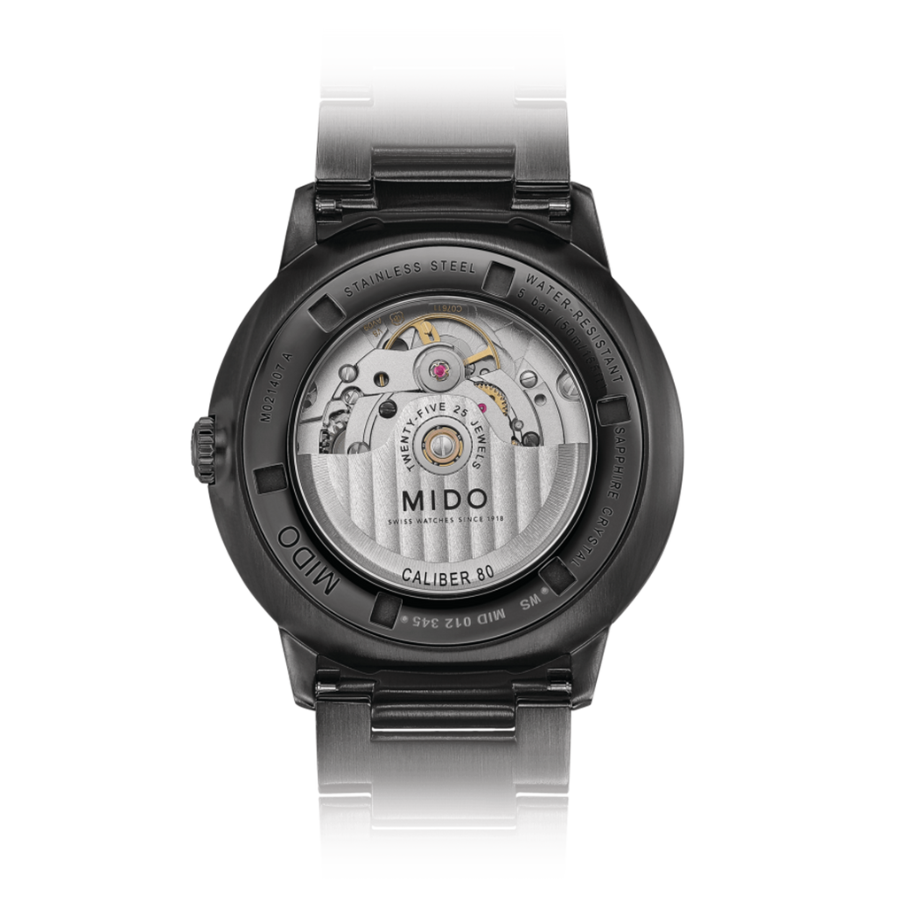 Mido Commander II Automatic Gradient Black Dial Black Steel Strap Watch For Men - M021.407.33.411.00 Buy Now By Mido