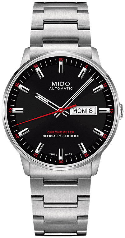 Mido Commander II Automatic Black Dial Silver Steel Strap Watch For Men - M021.431.11.051.00 Buy Now By Mido