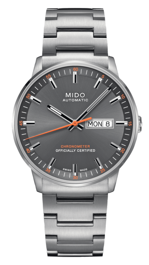 Mido Commander II Automatic Chronometer Grey Dial Silver Steel Strap Watch For Men - M021.431.11.061.01 Buy Now By Mido