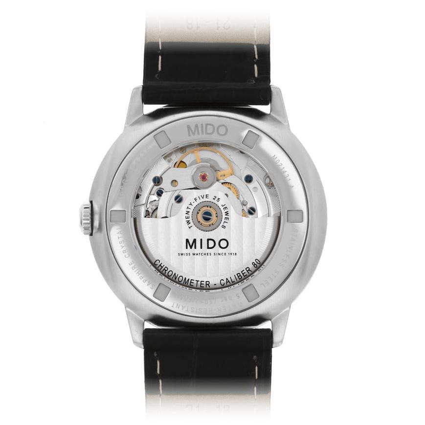Mido Comander II Automatic Chronometer Silver Dial Black Leather Strap Watch For Men - M021.431.16.031.00 Buy Now By Mido
