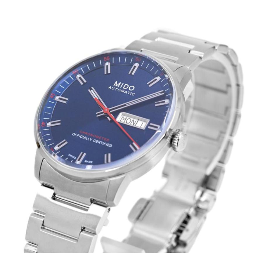 Mido Commander II Automatic Chronometer Blue Dial Silver Steel Strap Watch For Men - M021.431.11.041.00 Buy Now By Mido