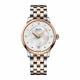 Mido Baroncelli III Automatic Mother of Pearl White Dial Two Tone Steel Strap Watch For Women - M7600.9.69.1 Buy Now By Mido