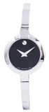 Movado Bela Black Dial Silver Steel Strap Watch For Women - 0606595 Buy Now By Movado