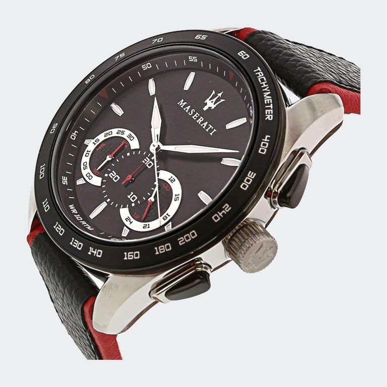 Maserati Traguardo Black Dial Black Leather Strap Watch For Men - R8871612028 Buy Now By Maserati