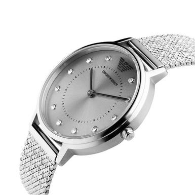 Emporio Armani Kappa Silver Dial Silver Mesh Bracelet Watch For Women - AR11128 Buy Now By Emporio Armani