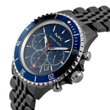 Michael Kors Bayville Chronograph Blue Dial Grey Steel Strap Watch For Men - MK8727 Buy Now By Michael Kors