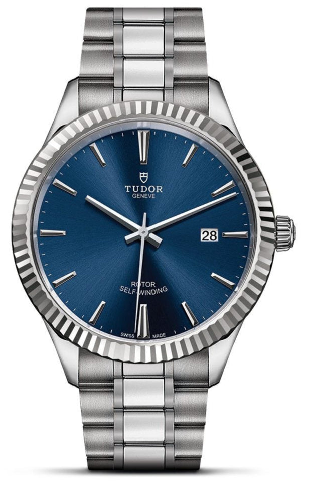 Tudor Style Automatic Blue Dial Silver Steel Strap Watch for Men - M12710-0013 Buy Now By Tudor
