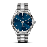 Tudor Style Automatic Diamonds Blue Dial Silver Steel Strap Watch for Men - M12710-0017 Buy Now By Tudor
