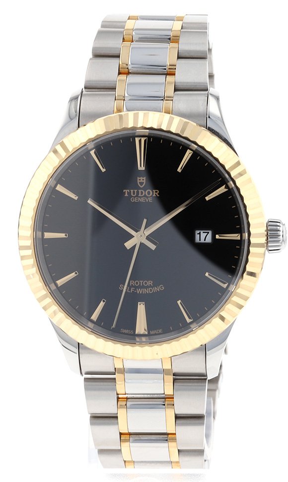 Tudor Style Automatic Black Dial Two Tone Steel Strap Watch for Men - M12713-0005 Buy Now By Tudor